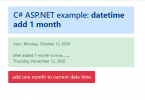 How to add 1 month to a given DateTime object in C#