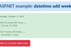 How to add weeks to a DateTime object in C#